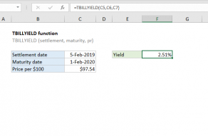 Excel TBILLYIELD function