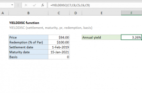 Excel YIELDDISC function