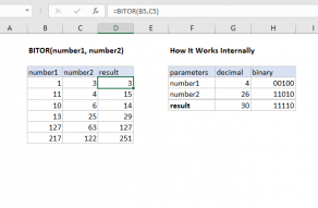 Excel BITOR function