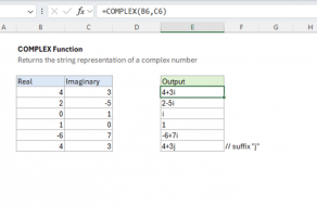 Excel COMPLEX function