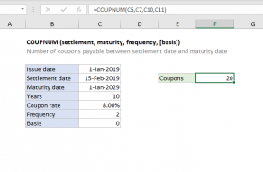 Excel COUPNUM function