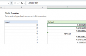 Excel CSCH function