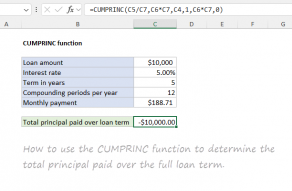 Excel CUMPRINC function