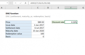 Excel DISC function