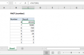 Excel FACT function