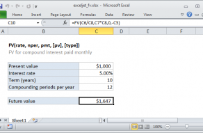 Excel FV function