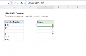 Excel IMAGINARY function