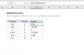 Excel IMPOWER function