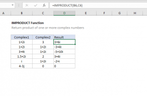 Excel IMPRODUCT function