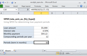 Excel NPER function