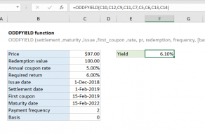 Excel ODDFYIELD function