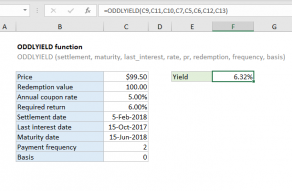 Excel ODDLYIELD function