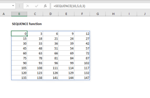 Excel SEQUENCE function