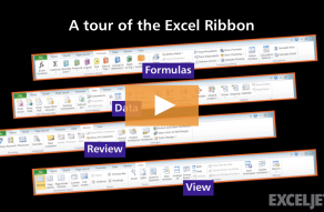Video thumbnail for A tour of the Excel Ribbon