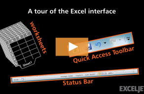 Video thumbnail for A tour of the Excel interface