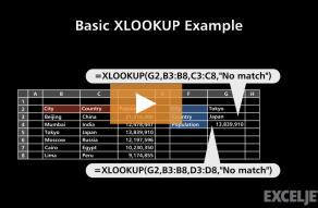 Video thumbnail for Basic XLOOKUP example