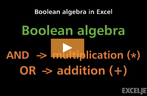 Video thumbnail for Boolean algebra in Excel