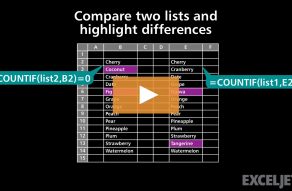 Video thumbnail for How to compare two lists and highlight differences
