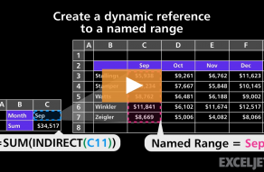 Video thumbnail for Create a dynamic reference to a named range