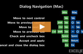 Excel Shortcut  Move to next control - 53