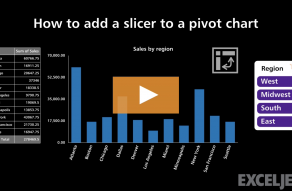 Video thumbnail for How to add a slicer to a pivot chart