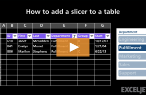 Video thumbnail for How to add a slicer to a table