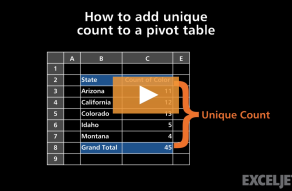 Video thumbnail for How to add unique count to a pivot table