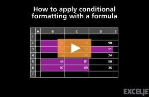 Video thumbnail for How to apply conditional formatting with a formula