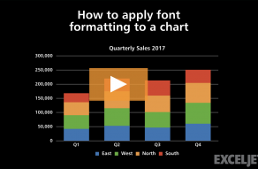 Video thumbnail for How to apply font formatting to a chart