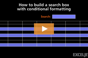 Video thumbnail for How to build a search box with conditional formatting