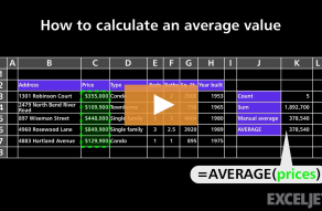 Video thumbnail for How to calculate an average value