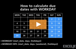 Video thumbnail for How to calculate due dates with WORKDAY