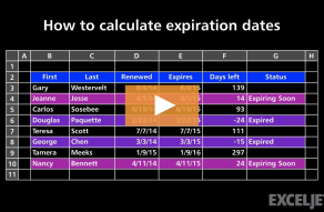 Video thumbnail for How to calculate and highlight expiration dates