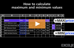 Video thumbnail for How to calculate maximum and minimum values