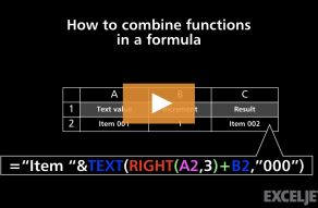 Video thumbnail for How to combine functions in a formula