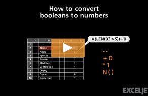 Video thumbnail for How to convert booleans to numbers