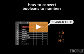 Video thumbnail for How to convert Booleans to numbers