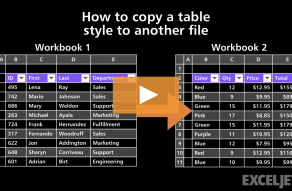 Video thumbnail for How to copy a table style to another file