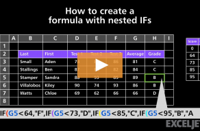 Video thumbnail for How to create a formula with nested IFs