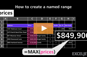 Video thumbnail for How to create a named range