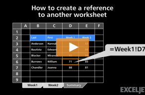 Video thumbnail for How to create a reference to another worksheet 