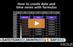 Video thumbnail for How to create date and time series with formulas