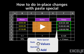 Video thumbnail for How to do in-place changes with paste special