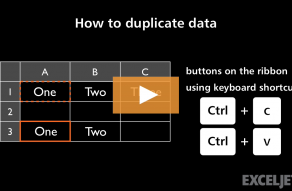 Video thumbnail for How to duplicate data in Excel
