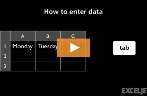 Video thumbnail for How to enter data in Excel