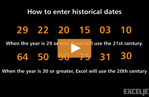 Video thumbnail for How to enter historical dates in Excel