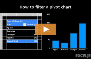 Video thumbnail for How to filter a pivot chart