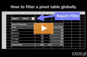 Video thumbnail for How to filter a pivot table globally