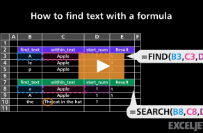 Video thumbnail for How to find text with a formula