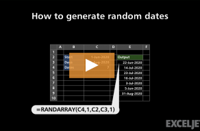 Video thumbnail for How to generate random dates